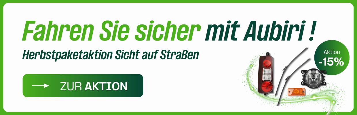 15 % Rabatt auf Scheibenwischer, Leuchten und Nebelscheinwerfer!